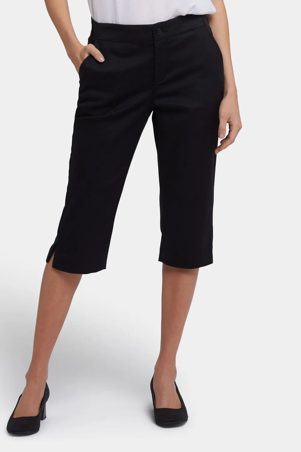 NYDJ Payton Pedal Pushers Caprihose Schwarz Slim