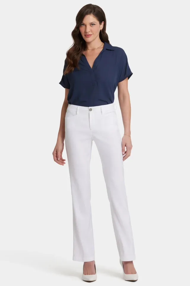 NYDJ Trouser Petite Hose Optic White Leinen