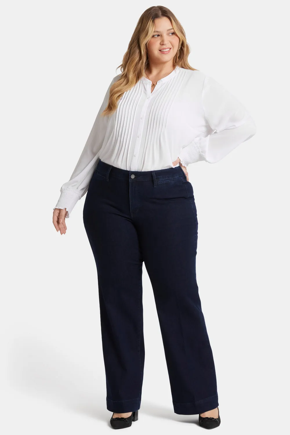 NYDJ Teresa Trouser Jeans Plus Dark Enzyme weit