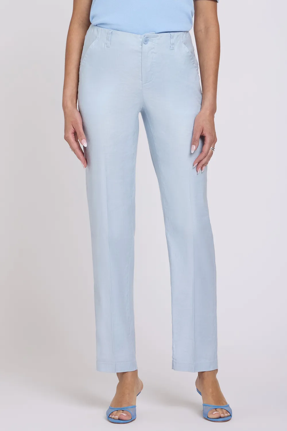 NYDJ Marilyn Straight Hose Blue Clover Leinen