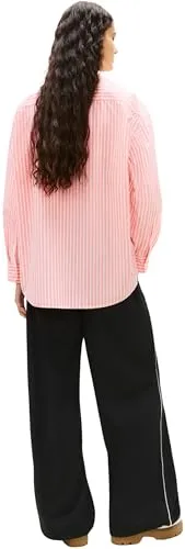 Tommy Jeans Poplin Damen Bluse L Langarm Oversize