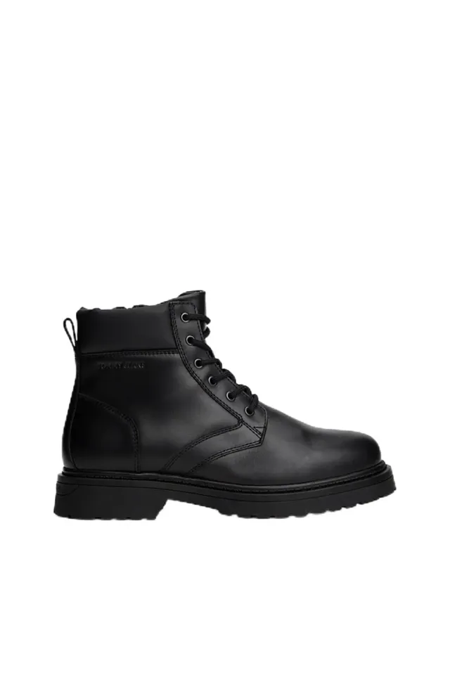 Tommy Jeans Mid Boot Schnürstiefel Schwarz 41 Leder