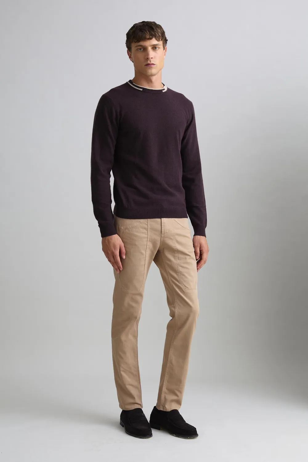 Jeckerson Girocollo Cardato Pullover braun Wolle