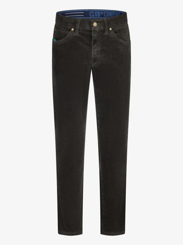 Club of Comfort Henry 8202 Cordhose Dunkelgrün High Stretch