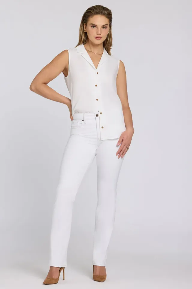 NYDJ Marilyn Straight Petite Jeans Optic White