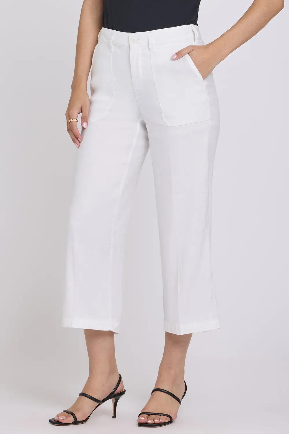 NYDJ Cargo Capri Hose Optic White weites Bein