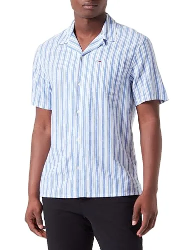 Tommy Jeans TJM Stripe Linen Freizeithemd Leinen