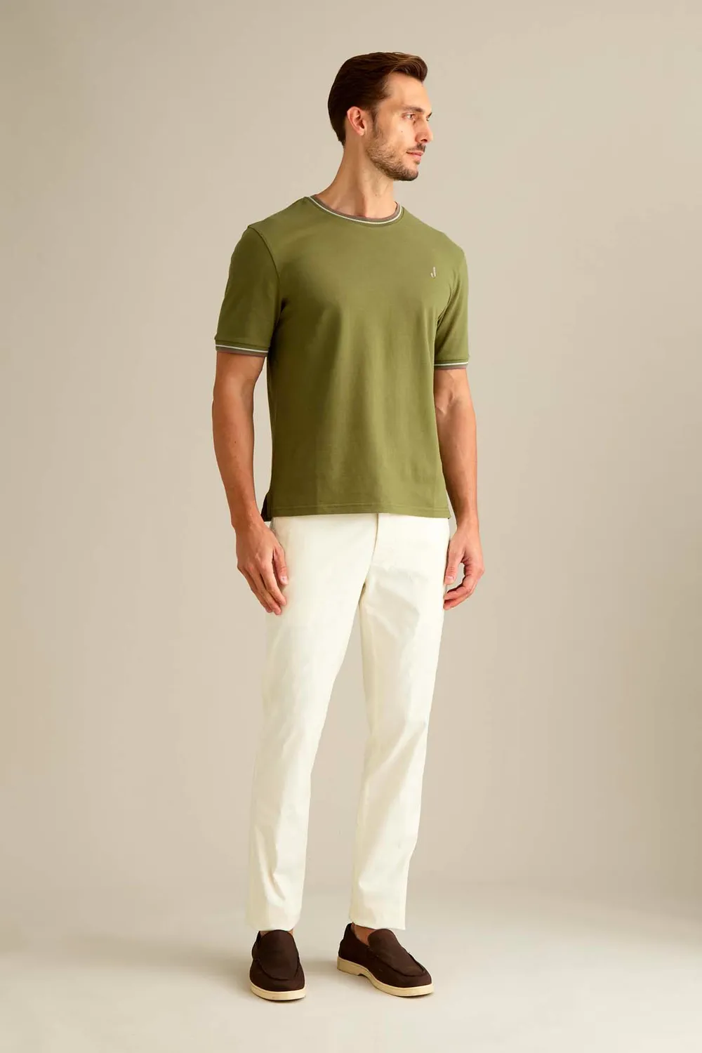 Jeckerson Jack Chino Slim Fit Weiß Pigmentfärbung