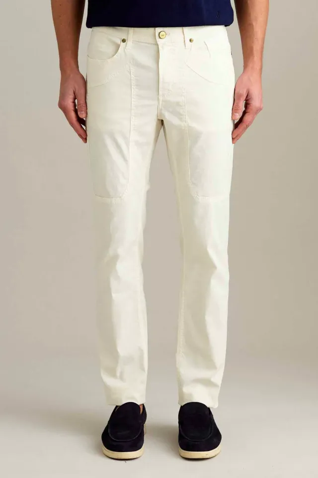 Jeckerson John Toppa Slim Hose schneeweiß