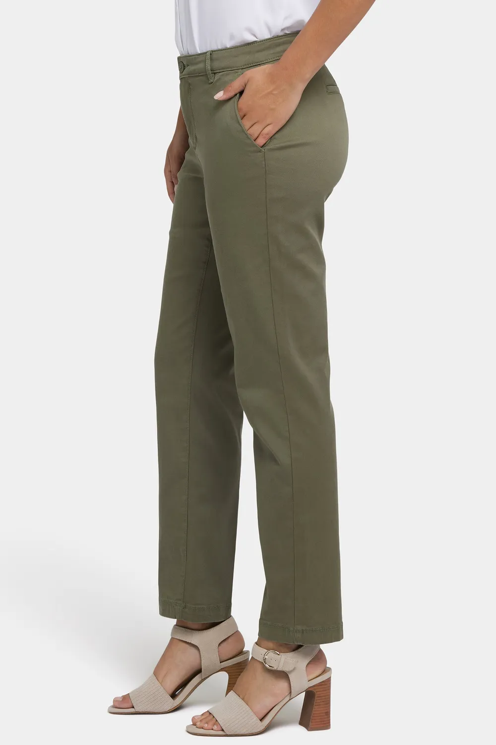 NYDJ Sadie Slim Hose Avocado grün schmal
