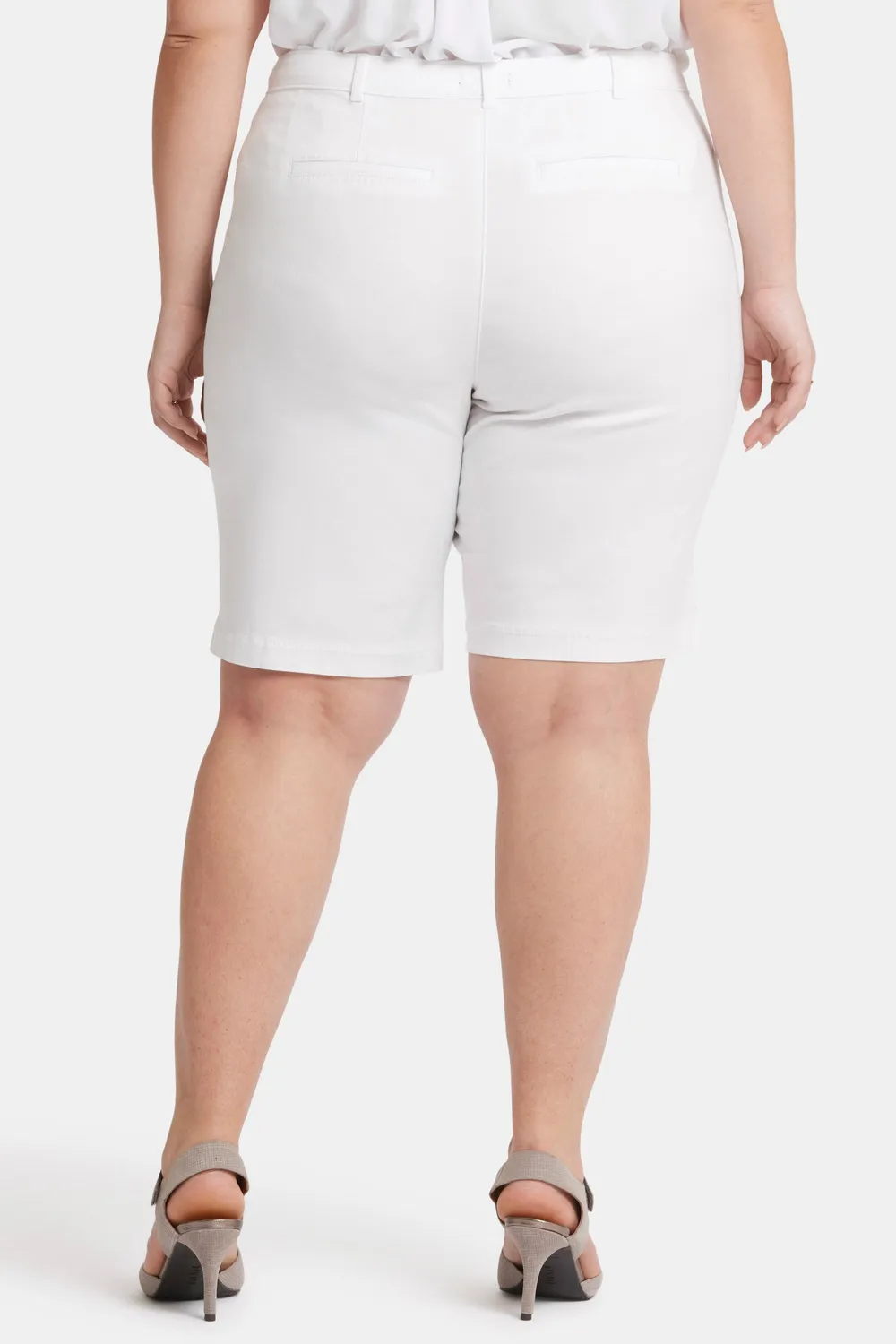 NYDJ Bermuda Shorts Plus Optic White weiß