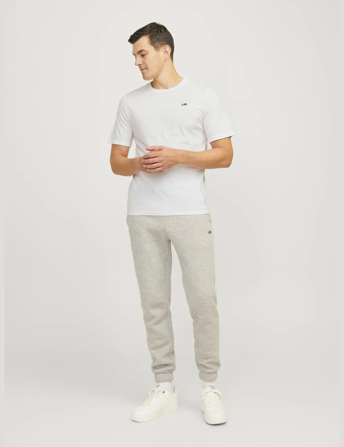 JJ Rebel Jrebrebel Logo Tee T-Shirt L Weiß Baumwolle