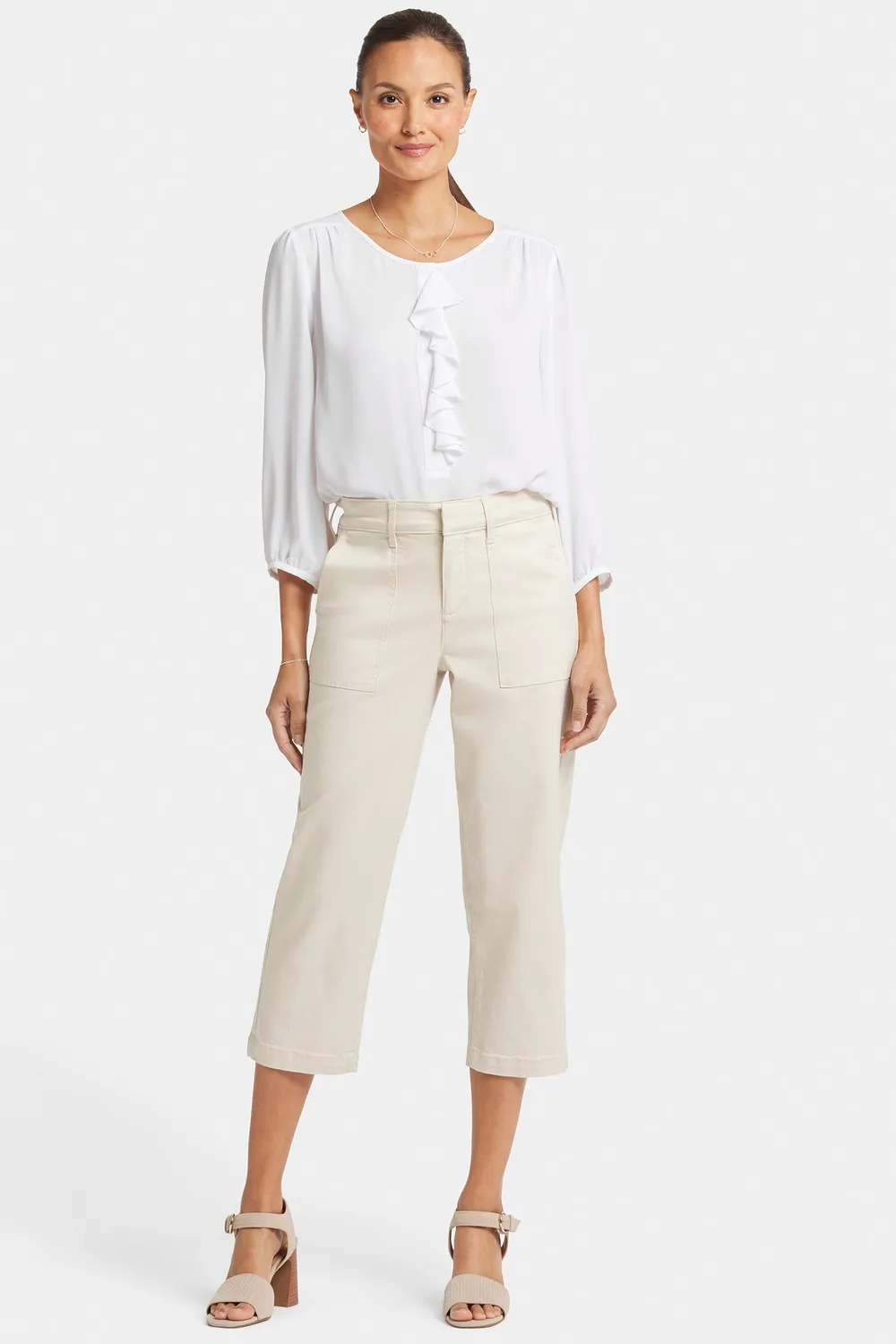 NYDJ Utility Petite Hose White Creek cropped relaxed