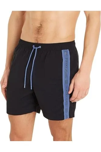 Tommy Jeans Drawstring Badehose Schwarz Polyester