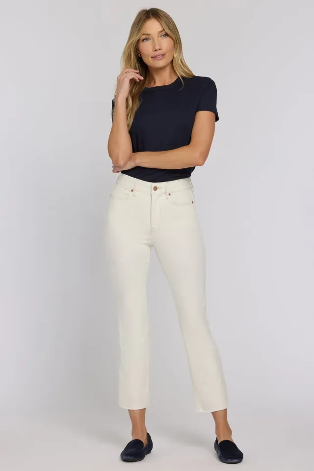 NYDJ Billie Mini Bootcut Ankle Jeans Vintage White High Rise