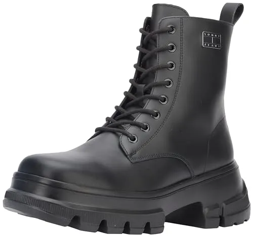 Tommy Jeans Mid Boot Stiefel Leder Damen 41 EU schwarz