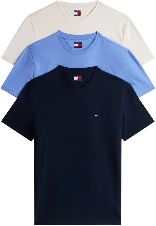 Tommy Jeans Herren 3er Pack T-Shirts Baumwolle Multi