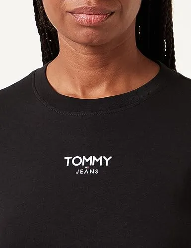 Tommy Jeans TJW Essential Logo Langarmshirt Damen S schwarz