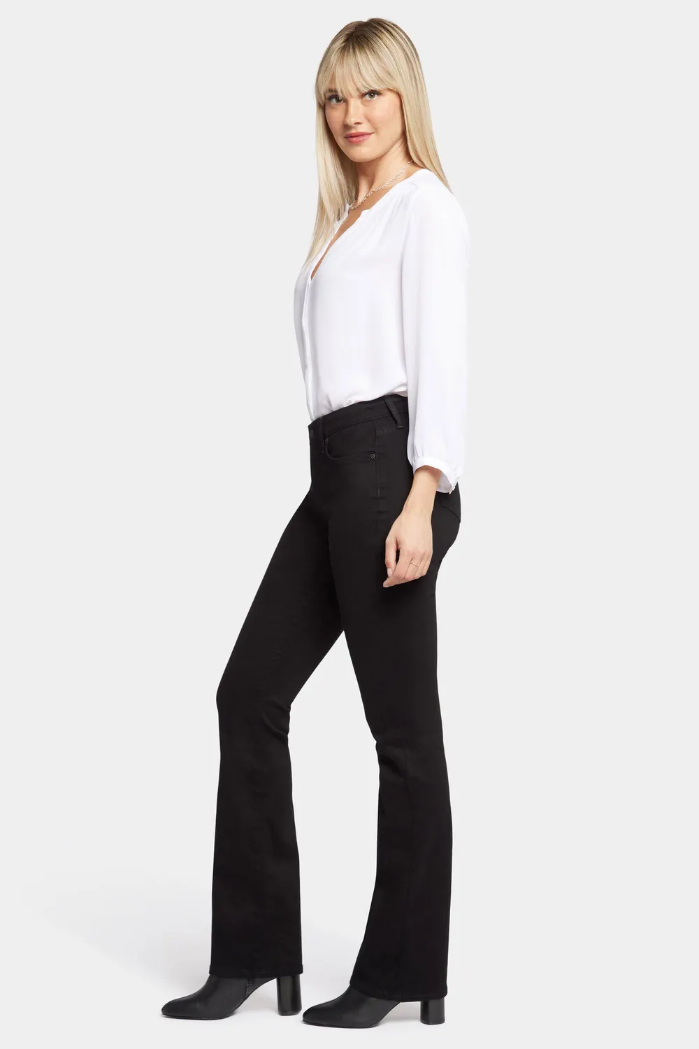 NYDJ Barbara Bootcut Jeans Tall Schwarz lang