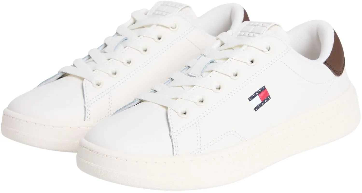 Tommy Jeans TJW Script Cupsole Low-Top-Sneaker Weiß