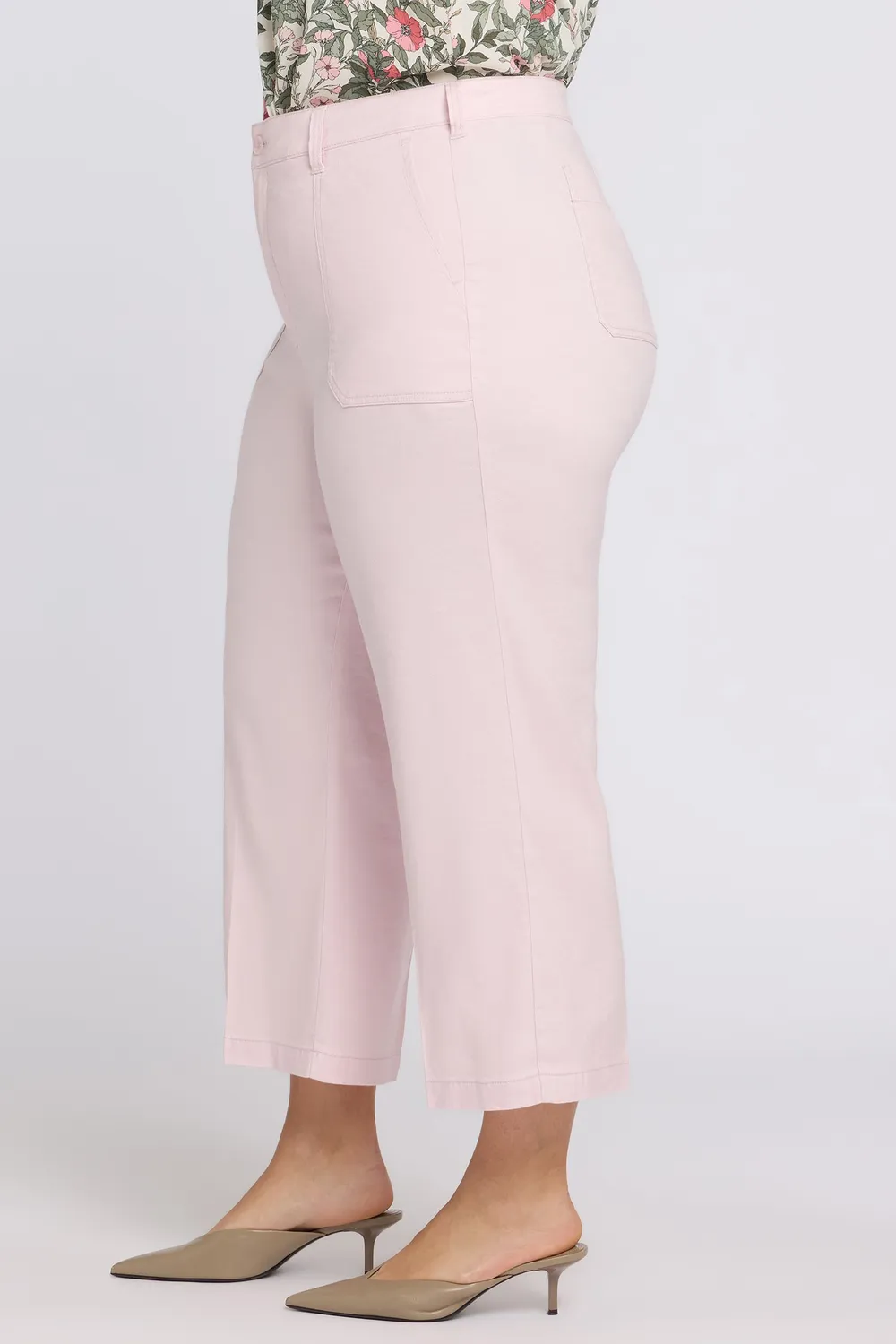 NYDJ Wide Leg Cargo Capri Caprihose Helllila Plus Size