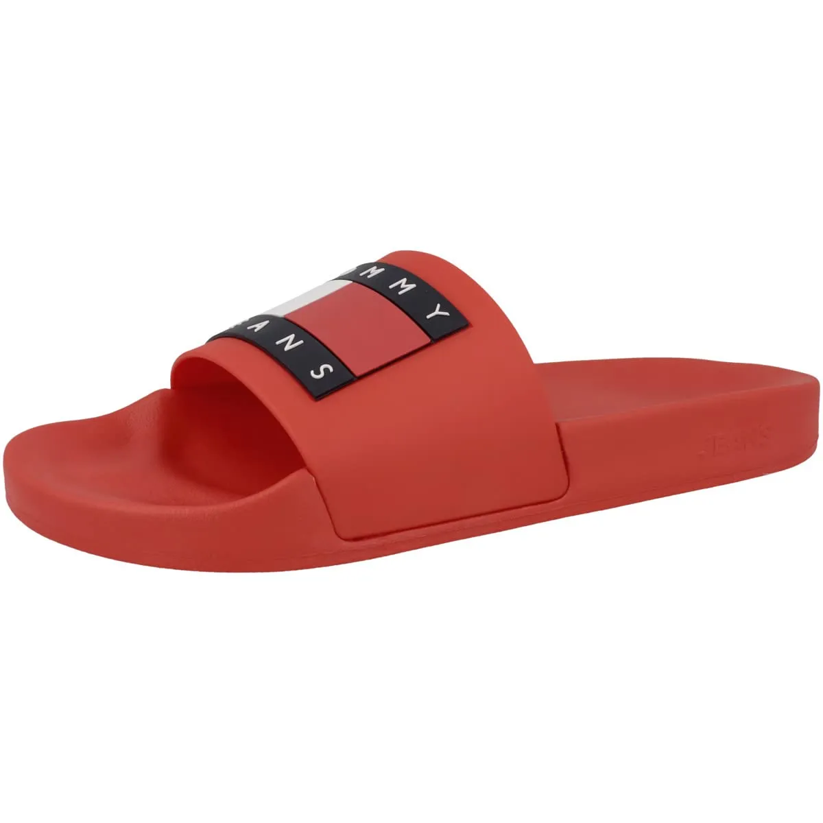 Tommy Jeans Pool Slide Herren Badelatschen Rot Gr. 40