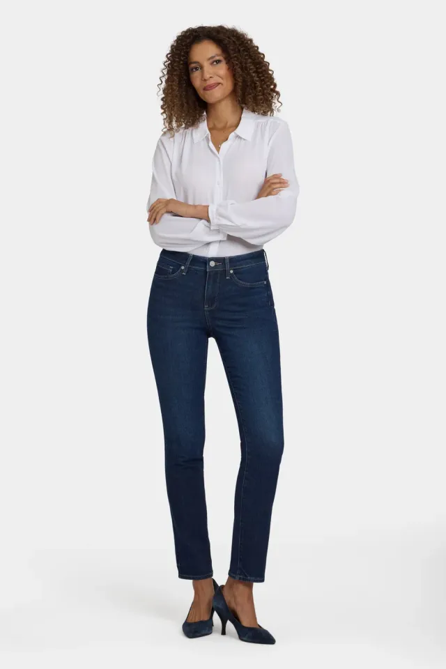 NYDJ Sheri Slim Jeans Indigo Seine Pailletten