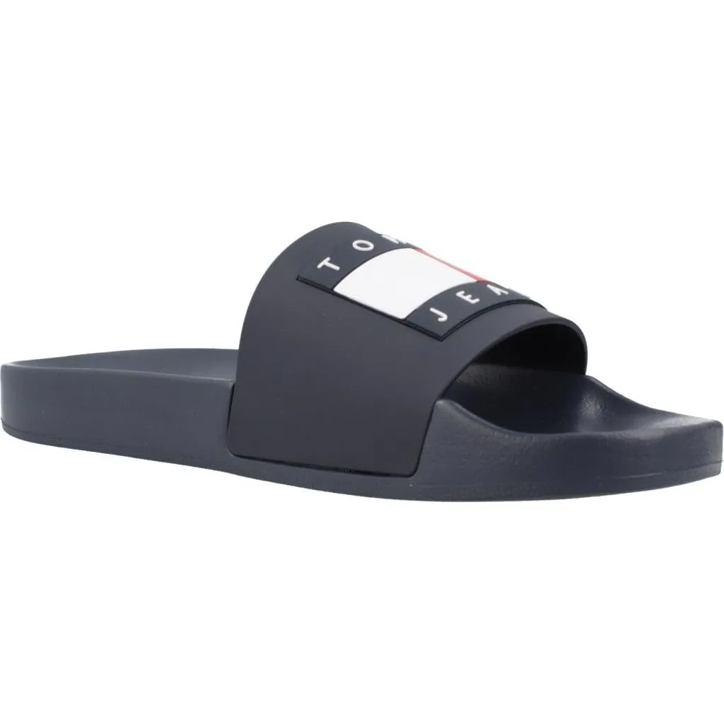Tommy Jeans Pool Slide Essential Badelatschen 43 Blau