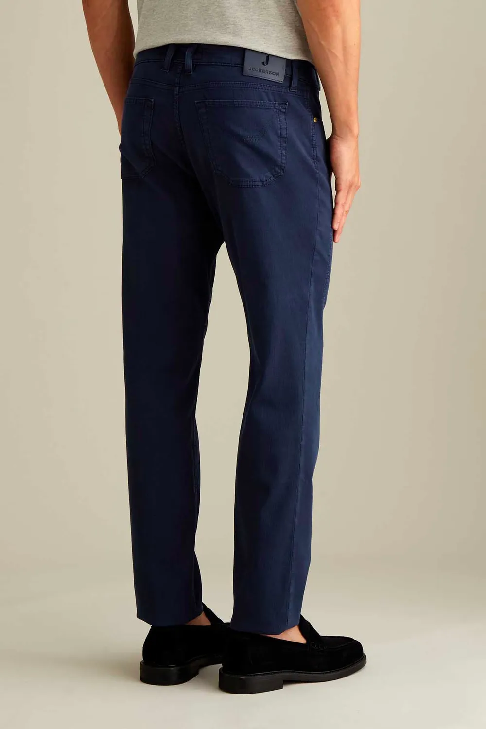 Jeckerson John Hose Slim Fit dunkelblau Piquet-Tencel