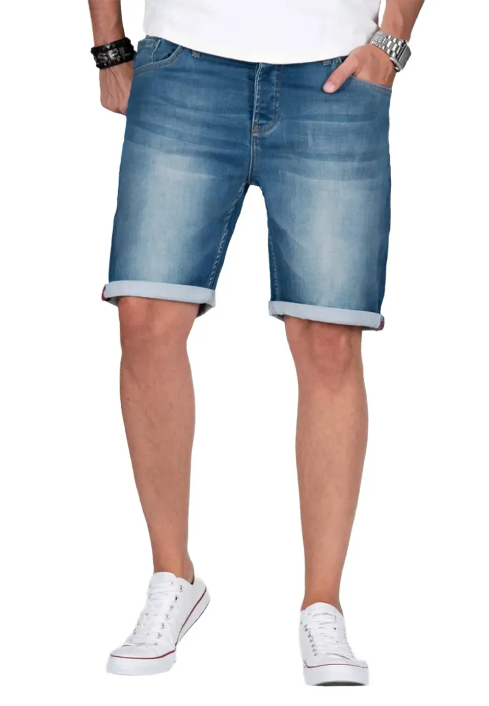 Alessandro Salvarini Jeansshorts 33W Herren Stretch