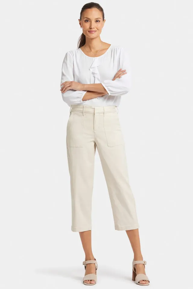 NYDJ Utility Petite Hose White Creek cropped relaxed