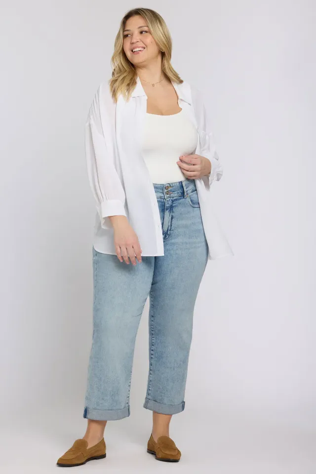 NYDJ Bailey Crop Jeans Plus Size Keys View Hellblau