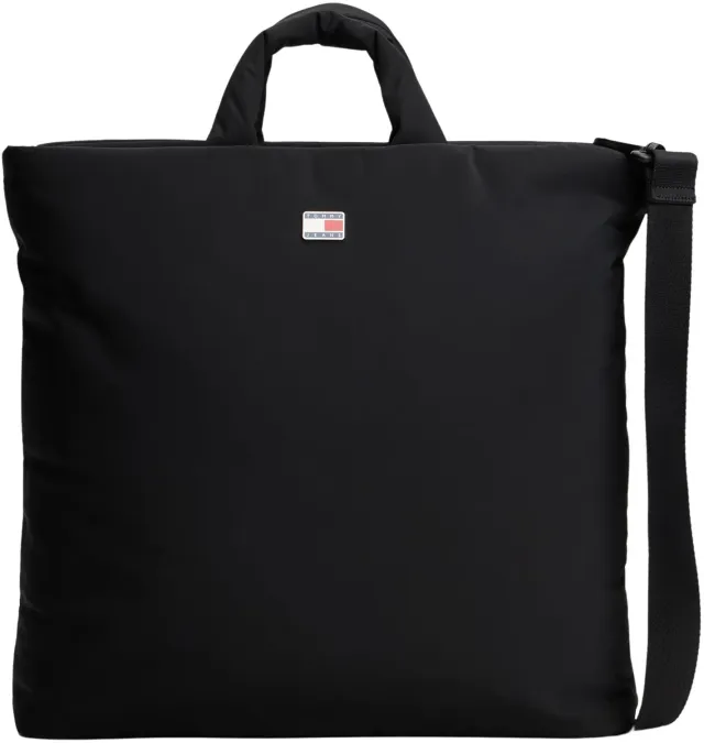 Tommy Jeans Urban Nylon Quadratisch Tote Bag Schwarz Damen