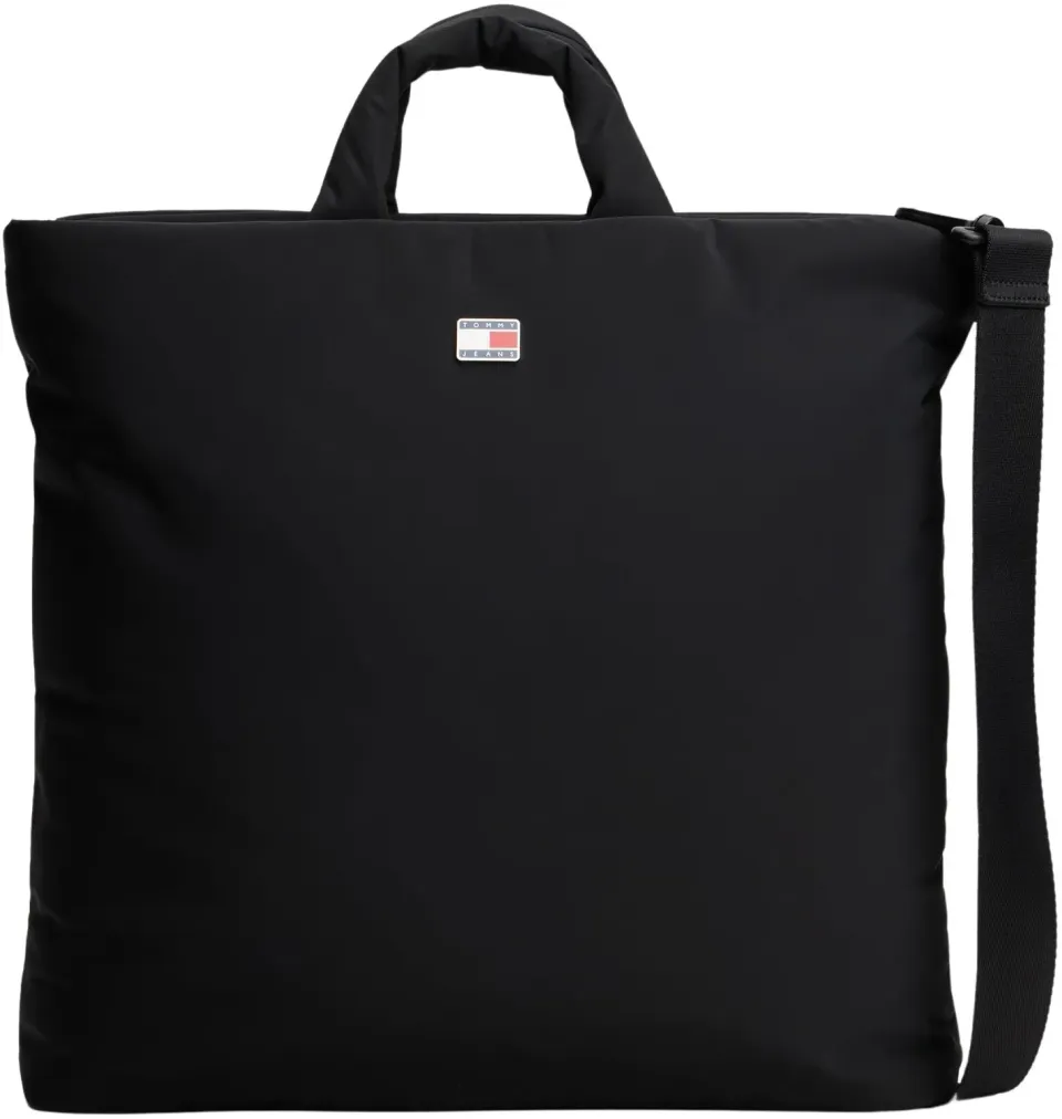 Tommy Jeans Urban Nylon Quadratisch Tote Bag Schwarz Damen