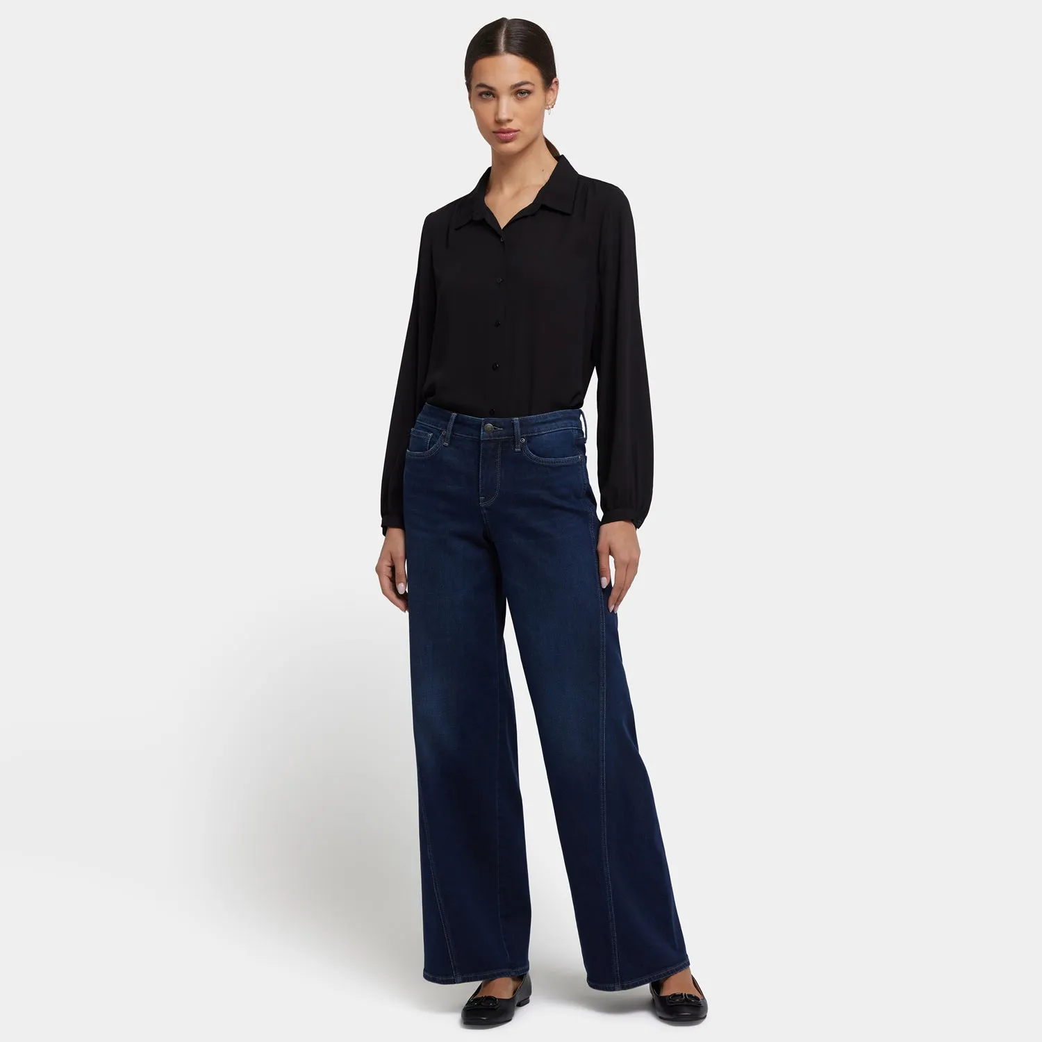 NYDJ Teresa Wide Leg Jeans Ink Skyline dunkel