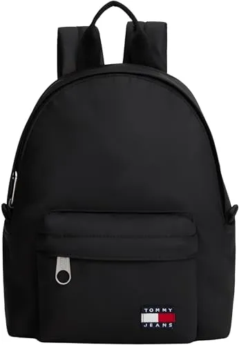Tommy Jeans Daily Rucksack Schwarz mit Außentasche 22x29cm