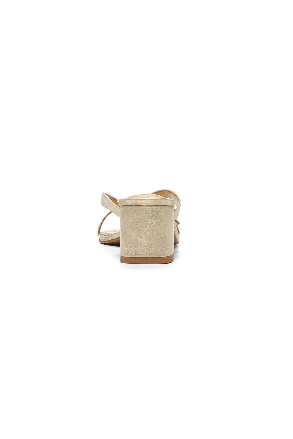 NYDJ Glam Blockabsatz Sandalen Wide hellgold