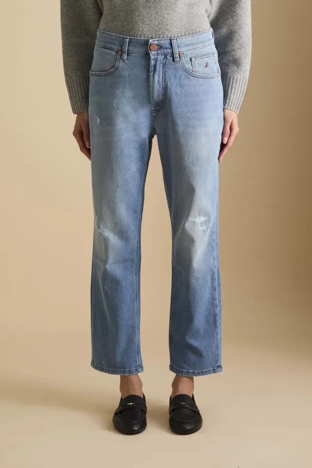 Jeckerson Julia Boyfriend Jeans Hellblau Stretch