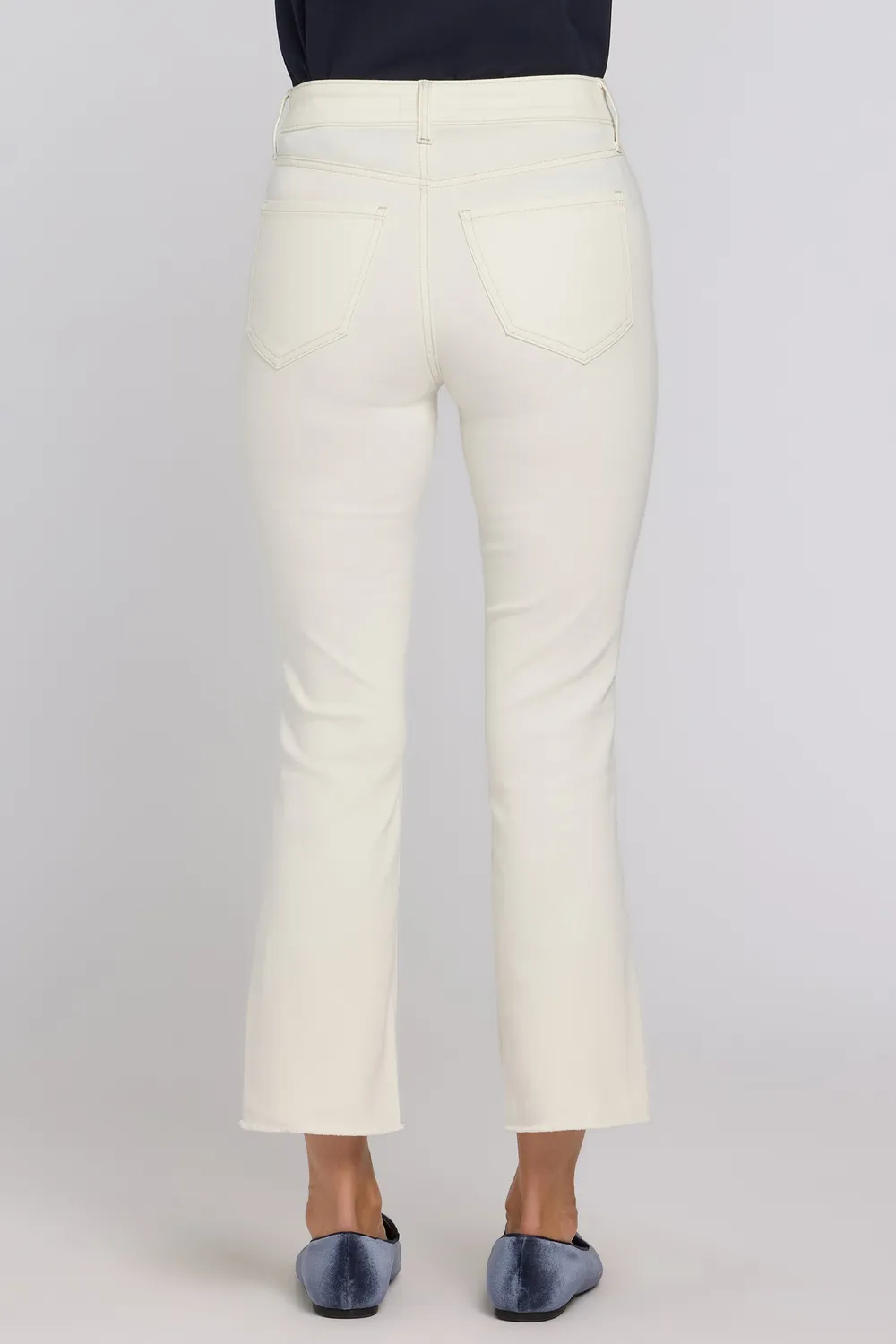 NYDJ Billie Mini Bootcut Ankle Jeans Vintage White High Rise