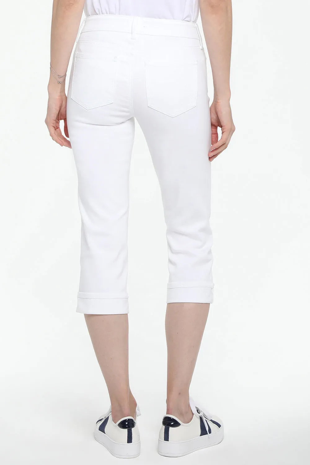 NYDJ Marilyn Straight Crop Petite Jeans Optic White