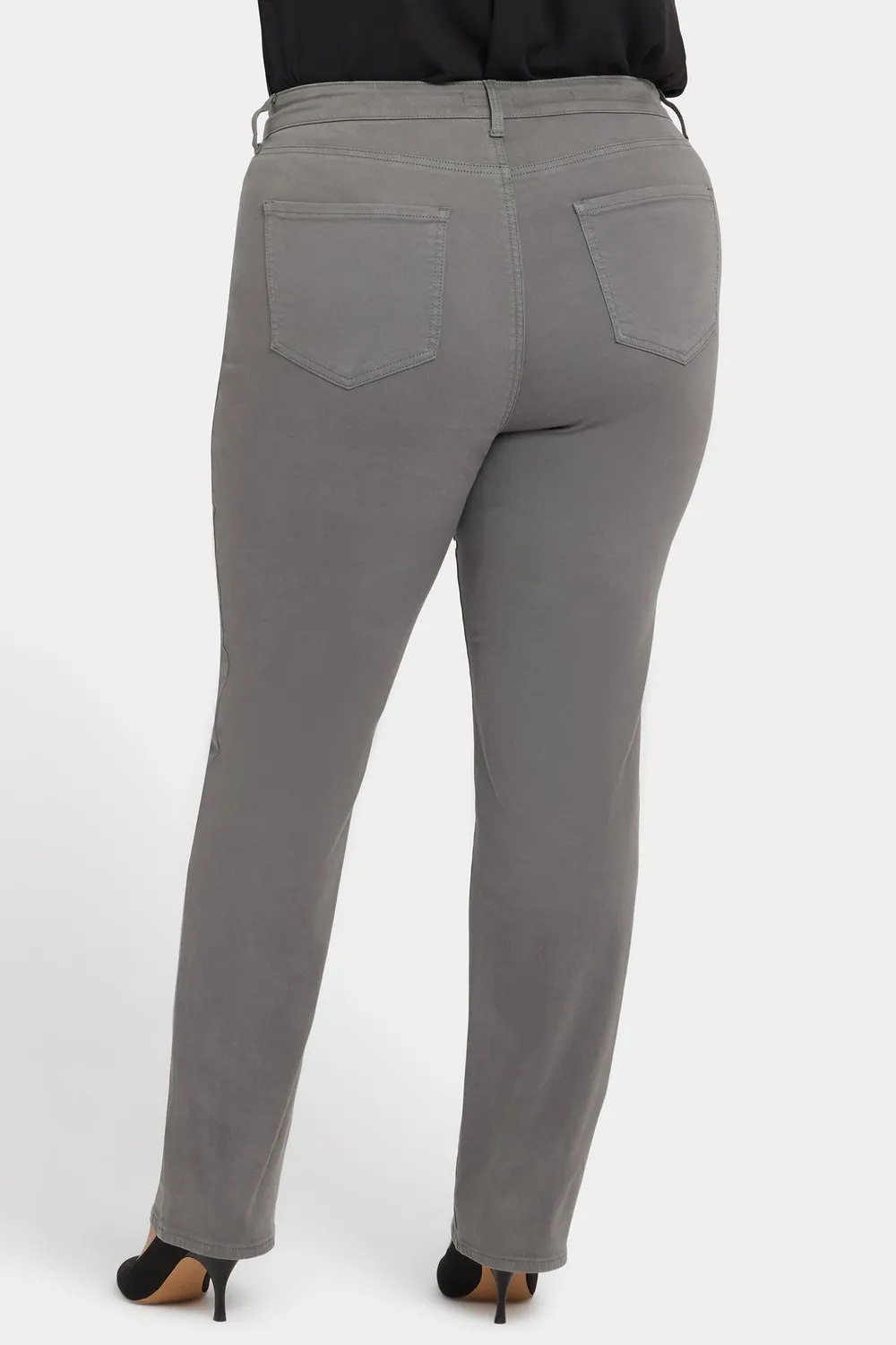 NYDJ Marilyn Straight Jeans Plus Lunar Stone high rise