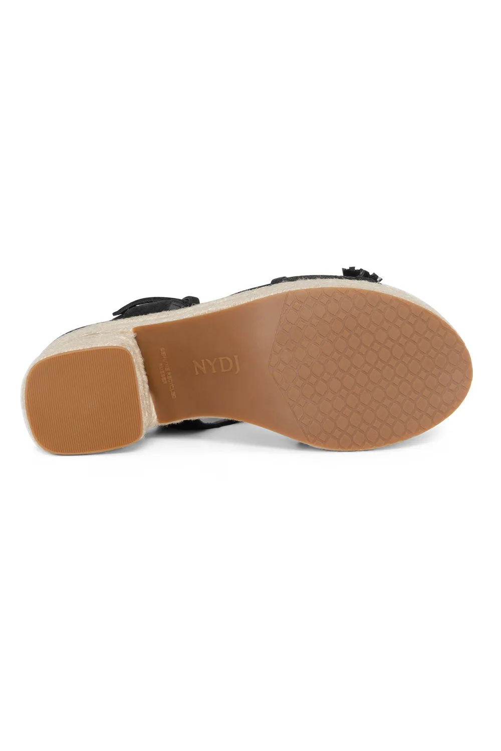 NYDJ Houston Plateau Sandalen Schwarz  Riemen