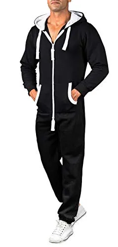 Alessandro Salvarini AS-039 Jumpsuit Trainingsanzug Herren elastisch