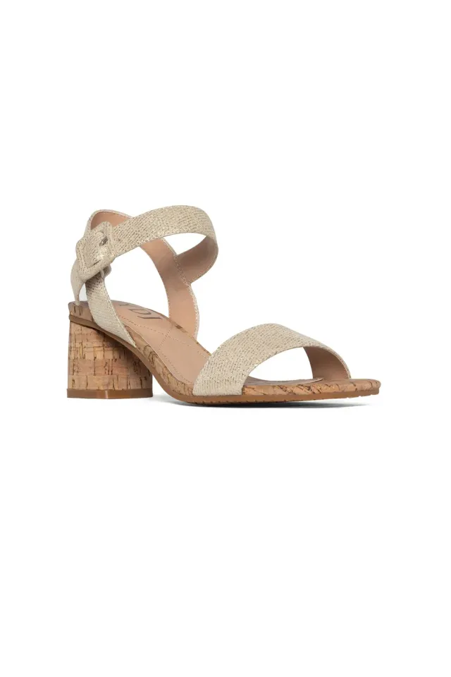 NYDJ Gaiana Sandalen Gold Blockabsatz 38-42