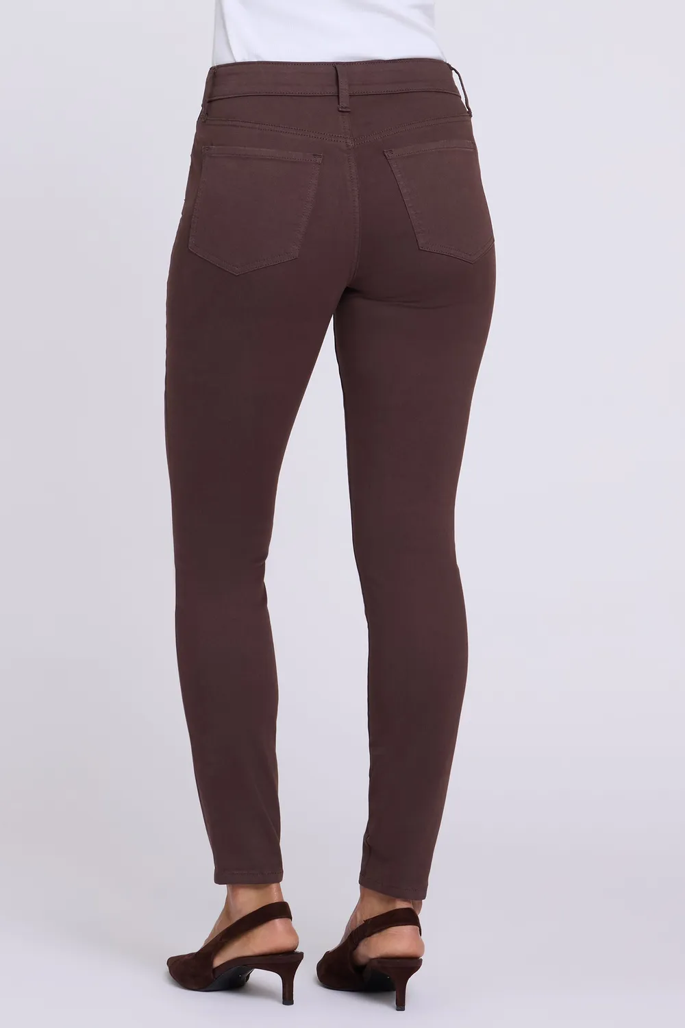 NYDJ Ami Skinny Petite Jeans Bitter Chocolate Stretch