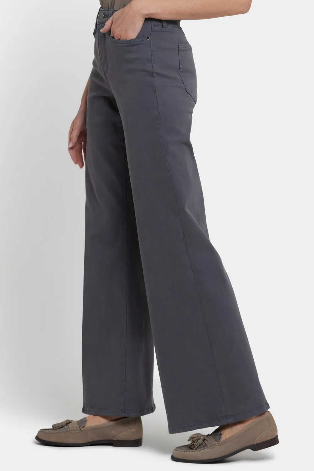 NYDJ Mia Palazzo Jeans Vintage Charcoal Weit