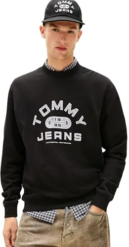Tommy Jeans TJM Reg Entry Gym Crew Pullover Schwarz XXL