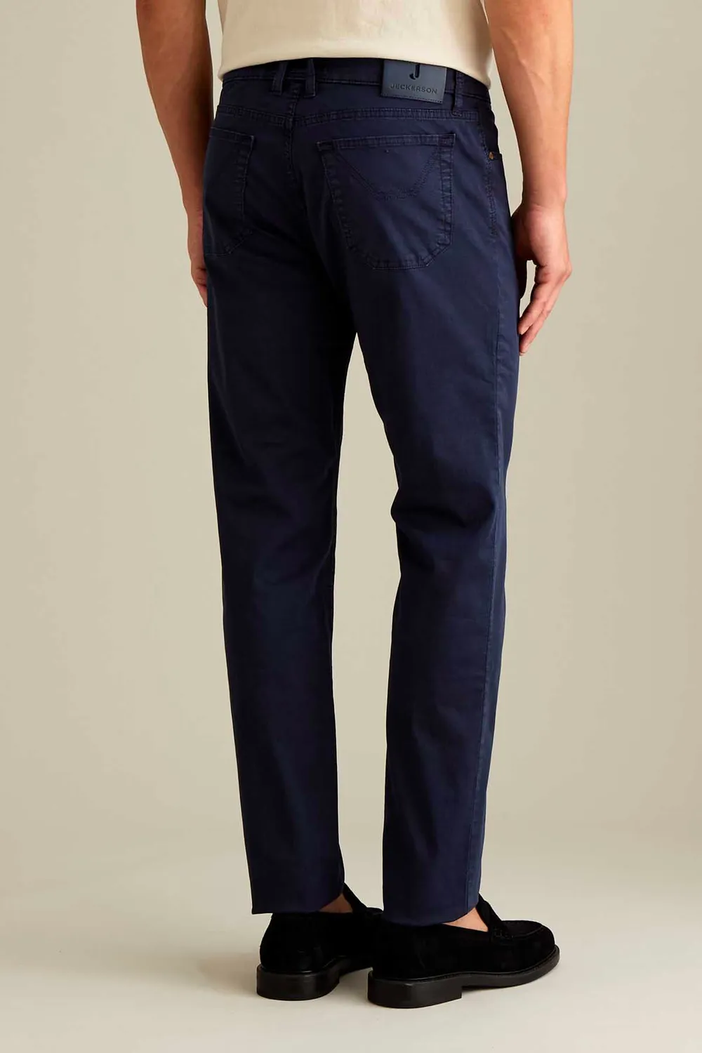 Jeckerson Jordan Slim Fit Hose dunkelblau Satin