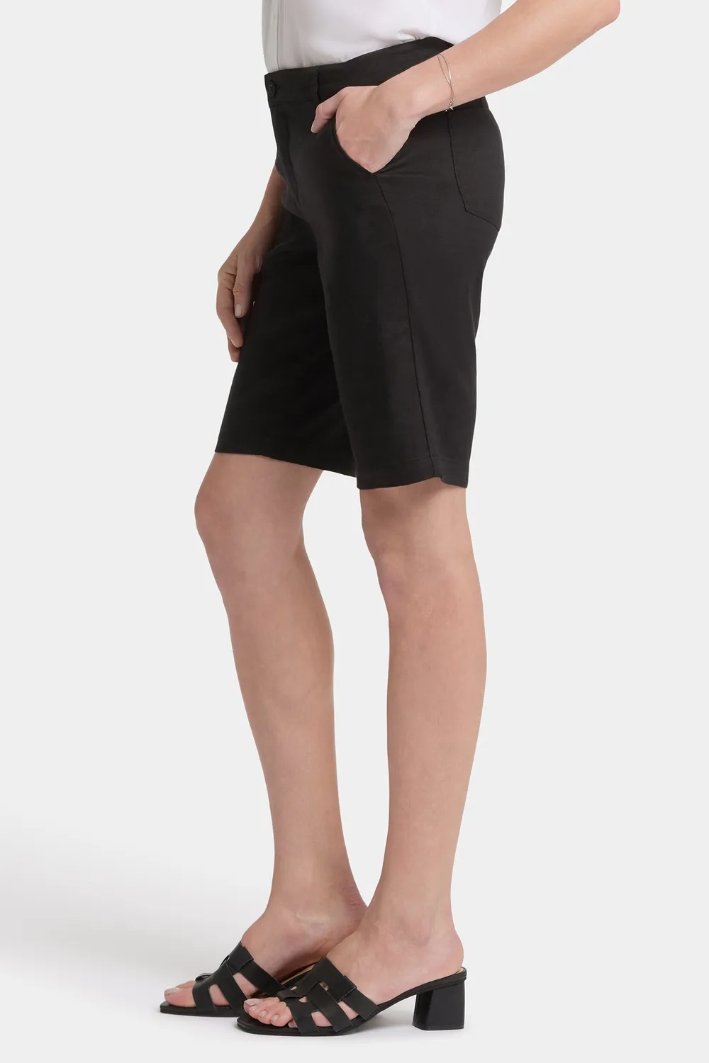 NYDJ Bermuda Shorts Schwarz Leinen