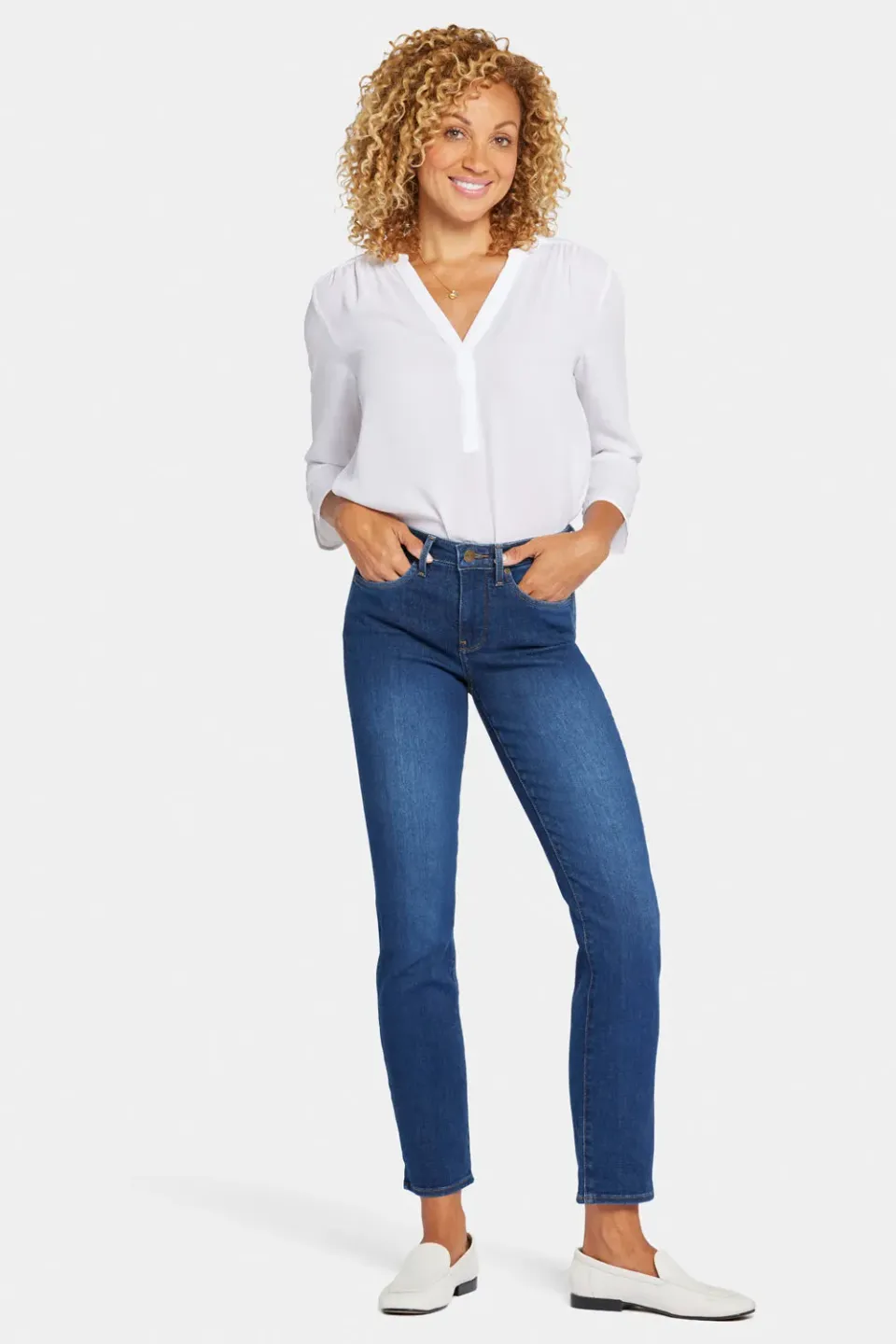 NYDJ Sheri Slim Petite Jeans Cooper blau